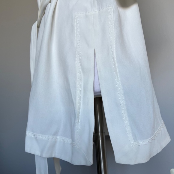 Kobi Halperin Britney Ivory White Duster Belted Kimono Eyelets Jacket XS/S - Picture 11 of 14